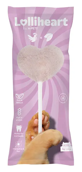 M-PETS lolliheart cat freeze-dried treat chicken&purple potato - afbeelding 1