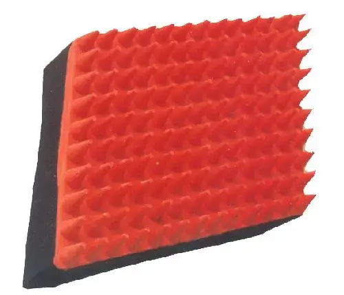 Massageborstel 15 cm oranje/zwart - afbeelding 1