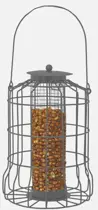 Metalen pindahouder kleine vogels grijs 24x17 cm - afbeelding 2