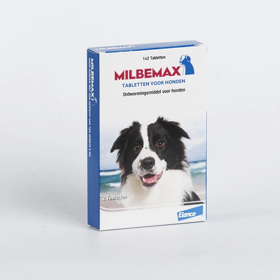 Milbemax hond groot 2 tabletten ontworming tabletten