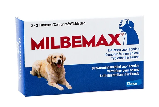 Milbemax hond groot 4 ontworming tabletten