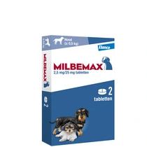 Milbemax hond klein 2 ontworming tabletten