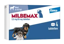 Milbemax hond klein 4 ontworming tabletten