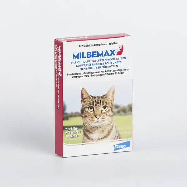 Milbemax kat groot 2 ontworming tabletten