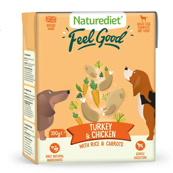 Naturediet feel good turkey & chicken 390 gram - afbeelding 1