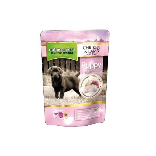 Natures menu dog pouch puppy 300 gram Natvoer Van Noord's Dierenvoeders