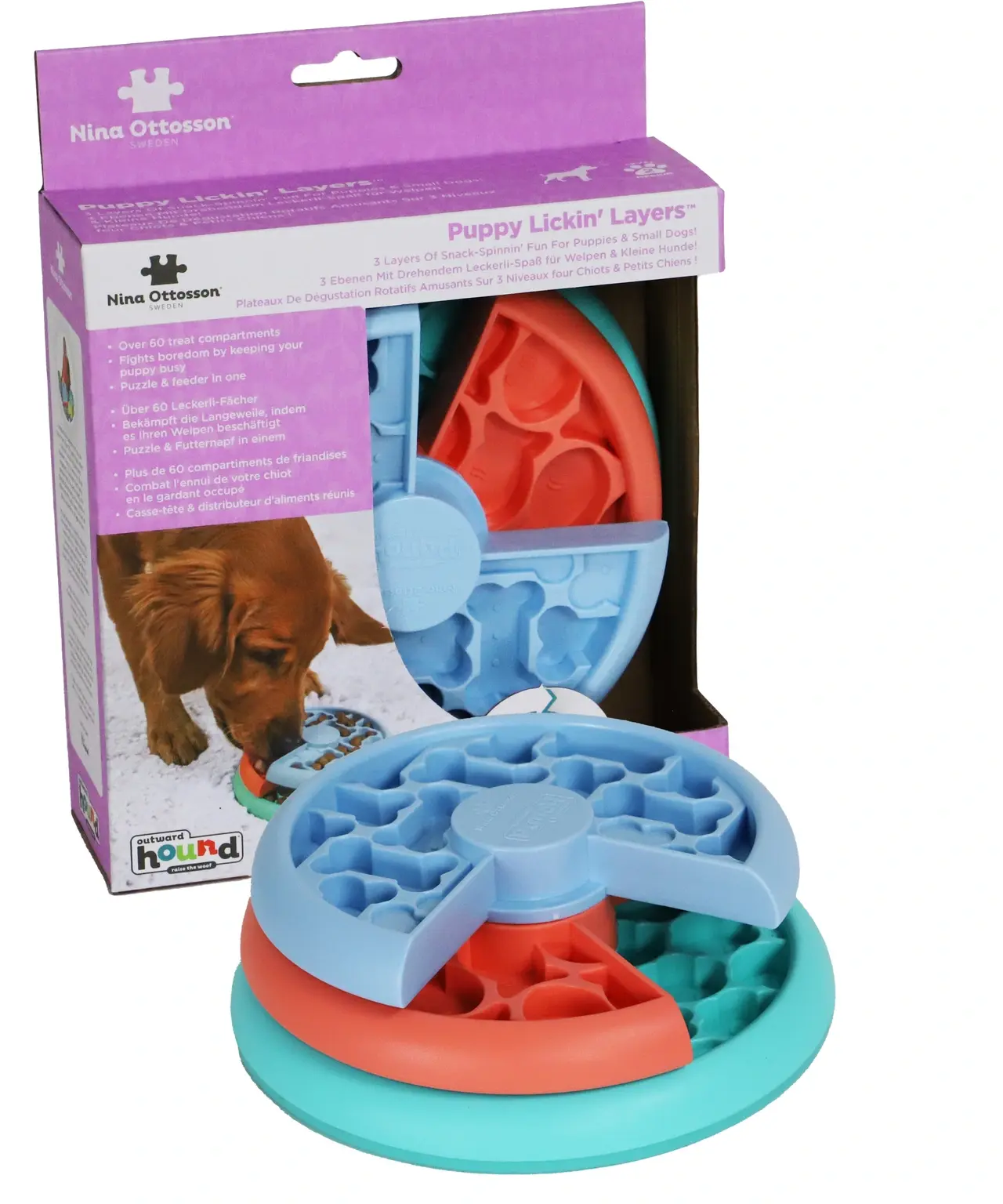 PUPPY LICKIN' LAYERS - DOG PUZZLE & FEEDER IN ONE - Nina Ottosson