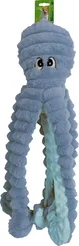 Octopus corduroy hondenspeelgoed met piep blauw 65cm - afbeelding 1