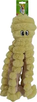 Octopus corduroy hondenspeelgoed met piep geel 40cm - afbeelding 1