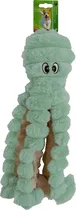 Octopus corduroy hondenspeelgoed met piep groen 40 cm - afbeelding 1