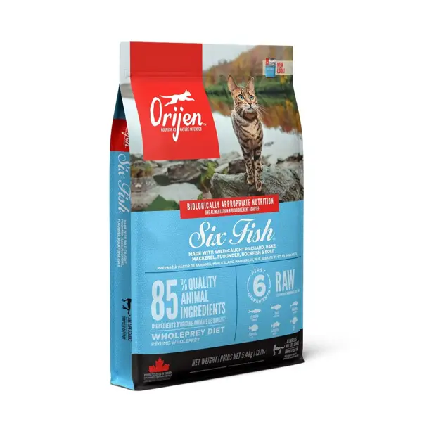 Orijen cat six fish whole prey 5,4 kg Kattenvoer - afbeelding 1