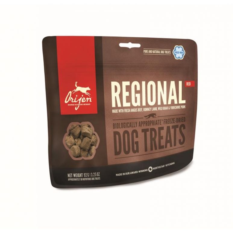 Orijen dog freezedried regional red dog treats 92 gram Hondensnack