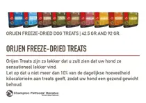Orijen dog freeze-dried treats tundra 92 gram Hondensnack - afbeelding 2