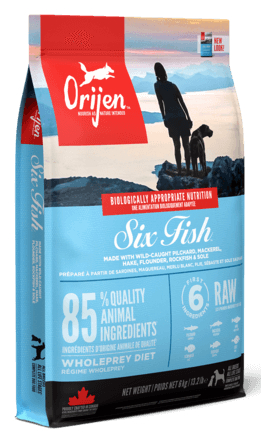 Orijen dog six fish whole prey 6 kg Hondenvoer - afbeelding 1