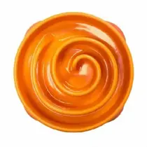 Outward hound slo bowl fun feeder mini coral orange anti-schrokbak