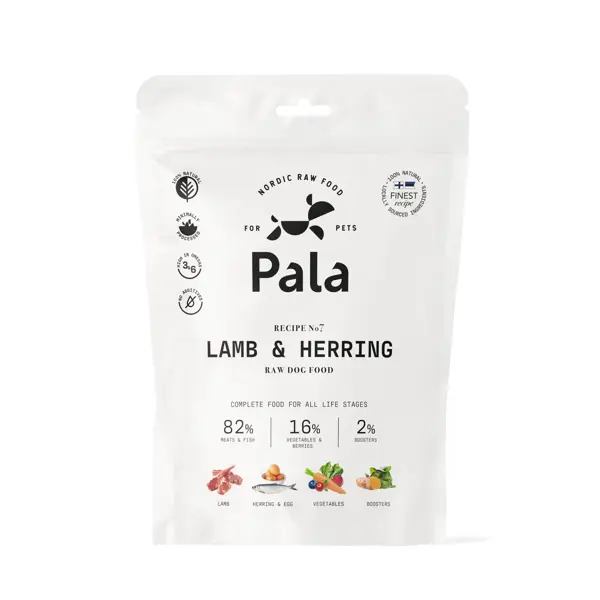 Pala dog gently air-dried (recipe#7) Lamb&Herring 400 gram - afbeelding 1