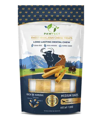 Pawfect chew himalayan cheese yak melk medium bars 130 gram - afbeelding 1