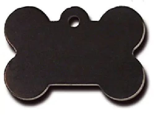 Pet scribe Hondenpenning bone black