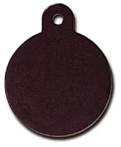 Pet scribe Hondenpenning circle large black