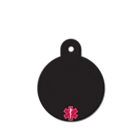 Pet scribe Hondenpenning circle medical alert black