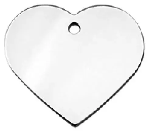 Pet scribe Hondenpenning heart large chrome