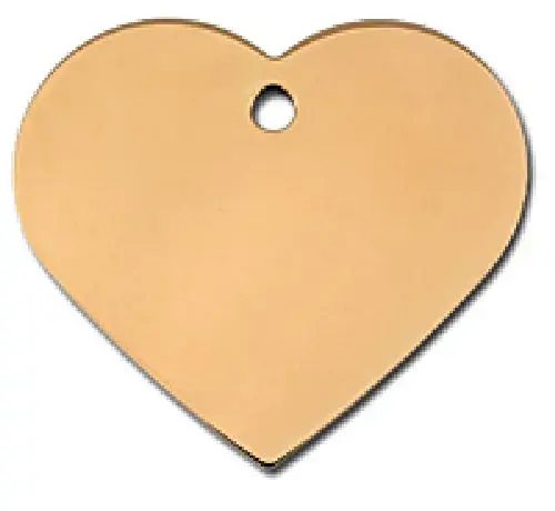 Pet scribe Hondenpenning heart large gold