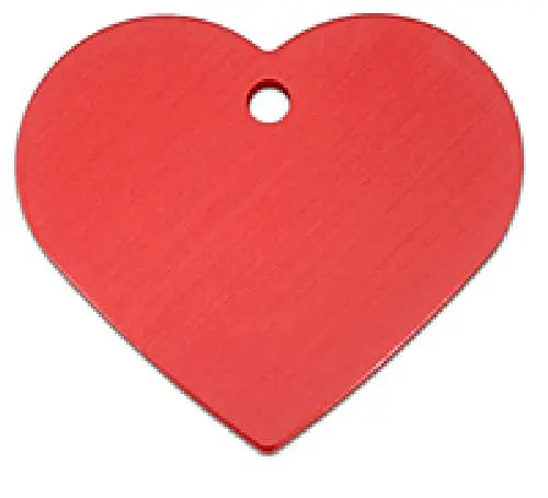 Pet scribe Hondenpenning heart large red