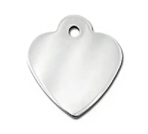 Pet scribe Hondenpenning heart small chrome