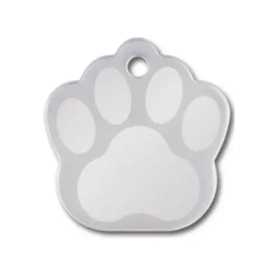 Pet scribe Hondenpenning paw chrome large