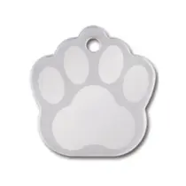 Pet scribe Hondenpenning paw chrome large