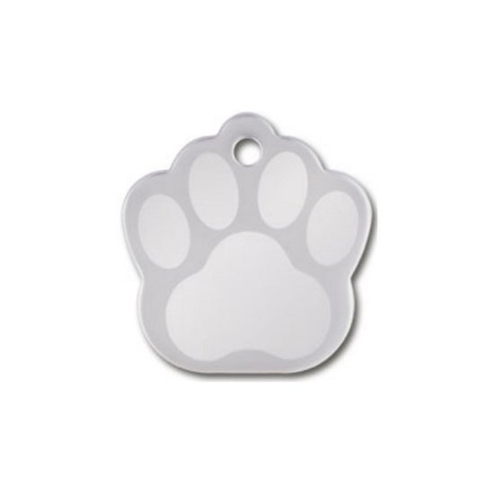 Pet scribe Hondenpenning paw chrome small