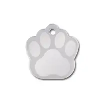 Pet scribe Hondenpenning paw chrome small