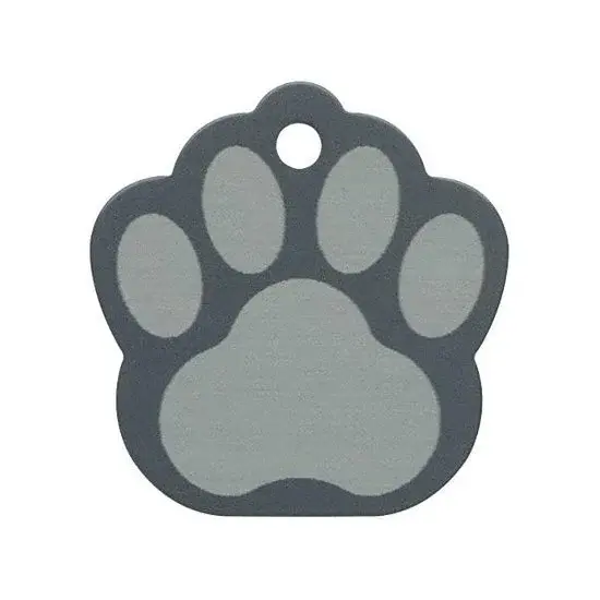 Pet scribe Hondenpenning paw grey large