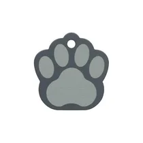 Pet scribe Hondenpenning paw grey small