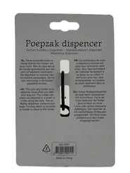 Poepzak dispenser/houder bot zwart incl. 20 zakjes - afbeelding 2