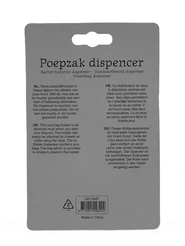 Poepzak dispenser/ houder zwart incl. 20 zakjes - afbeelding 2