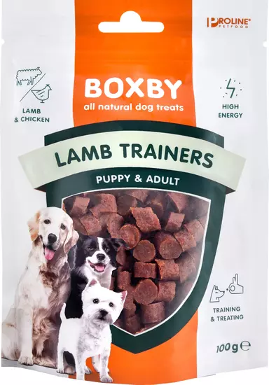 Boxby lamb trainers puppy&adult 100 gram - afbeelding 1