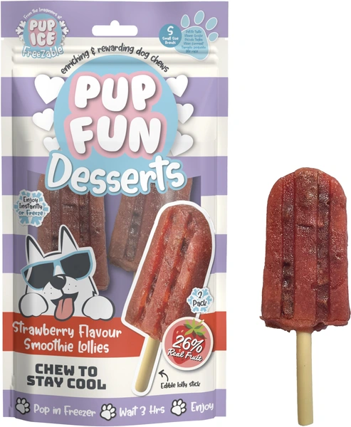 Pup ice pup fun dessert fun smoothie aardbei hondenijsje - afbeelding 1