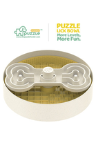 Puzzle slow feeder lick bowl geel SALE! - afbeelding 1