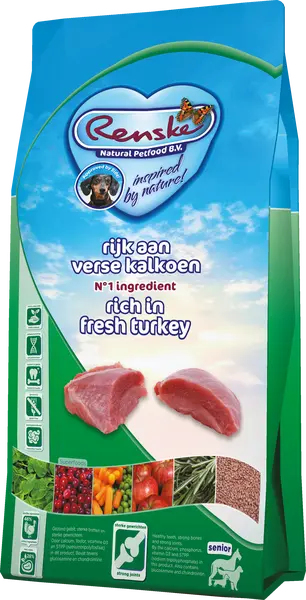 Renkse dog senior graanvrij verse kalkoen 12kg Hondenvoer - afbeelding 1