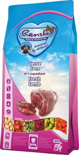 Renske dog adult graanvrij verse lam 12 kg Hondenvoer - afbeelding 1