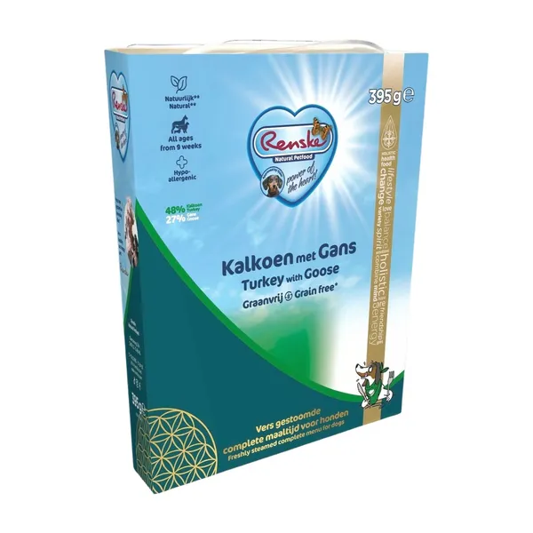 Renske vers kalkoen&gans graanvrij 10x395 gram Hondenvoer - afbeelding 1