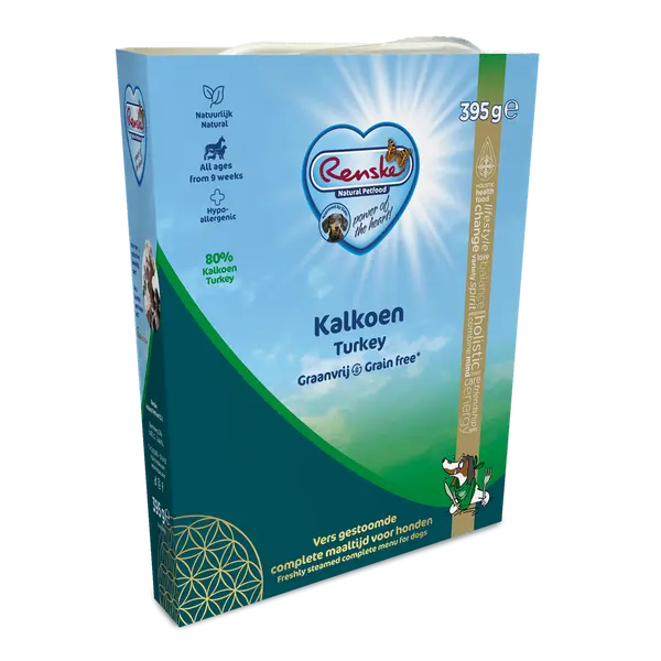 Renske vers kalkoen graanvrij 10x395 gram Hondenvoer - afbeelding 1