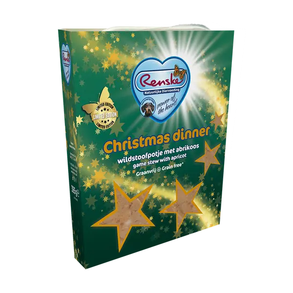 Renske vers kerstdiner eend&hert 395 gram hondenvoer - afbeelding 1