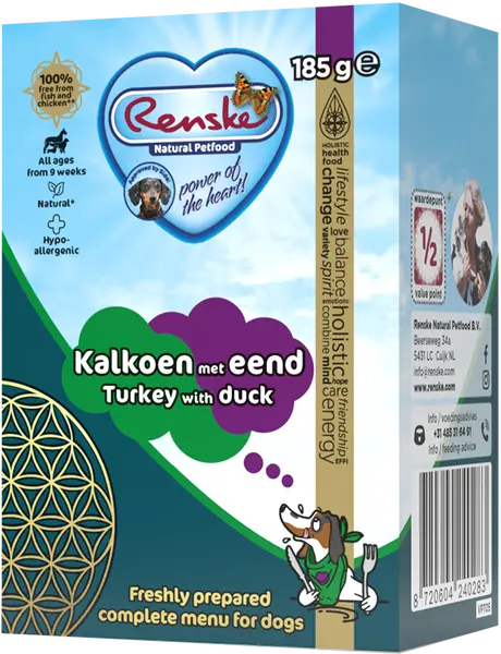 Renske vers tetrapack kalkoen met eend 185 gram - afbeelding 1