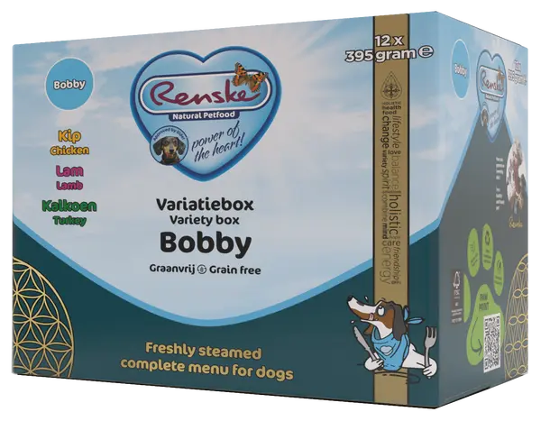 Renske vers variatiebox bobby 12x395 gram graanvrij Hondenvoer - afbeelding 1
