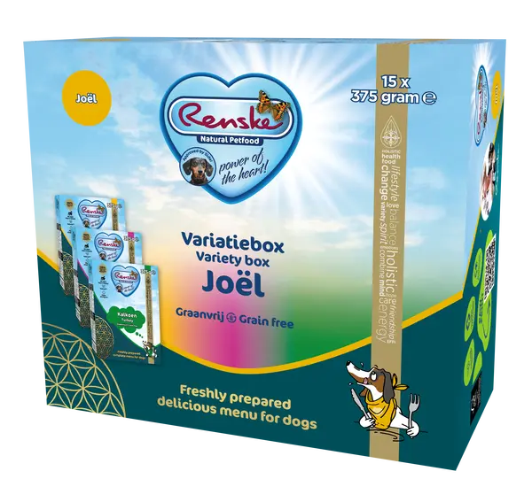 Renske vers variatiebox joël graanvrij 15x375 gram hondenvoer - afbeelding 1