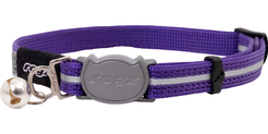 Rogz alleycat halsband paars safelock small 20-31 cm