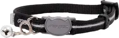 Rogz alleycat halsband zwart safelock small 20-31 cm