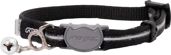 Rogz alleycat halsband zwart XS 16,5-23 cm